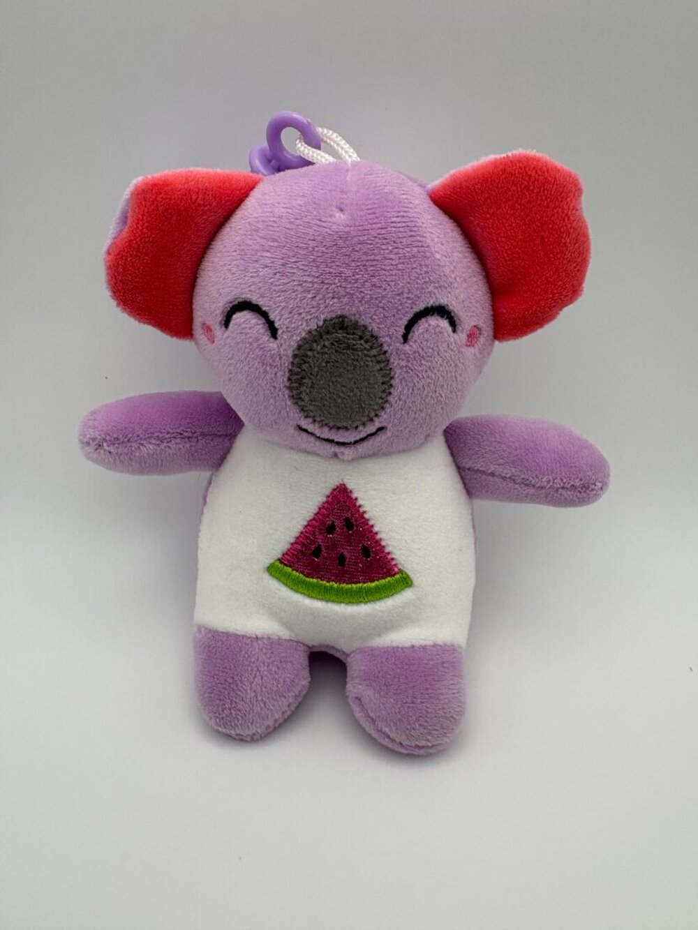 Lazy Cat Peluche Kawaii Soft Shiny Koala Watermelon Keychain 4in (SKU: 664TO)